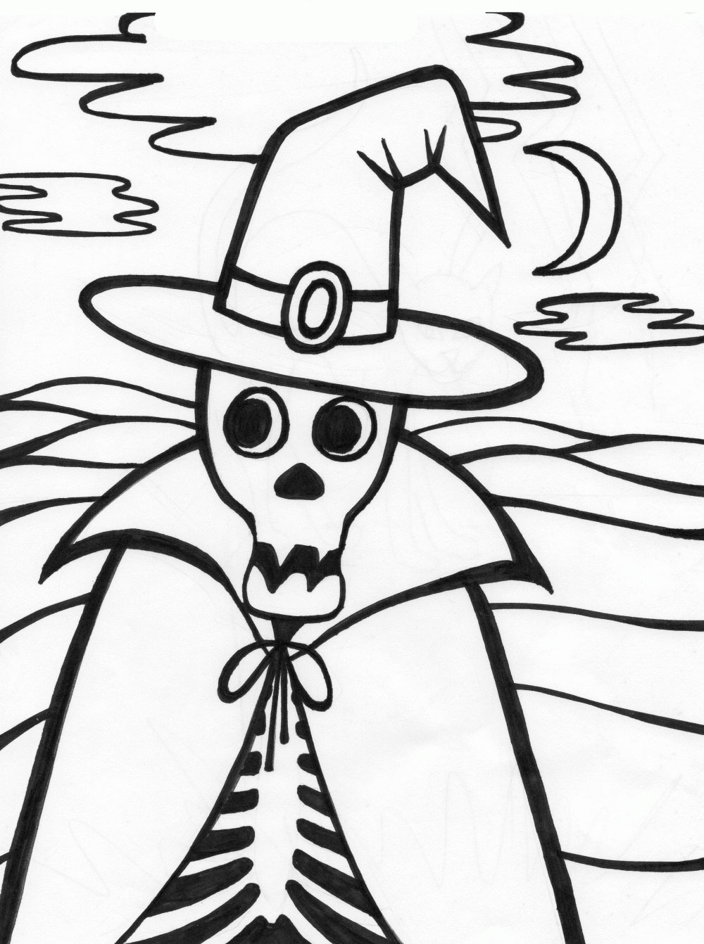Halloween Coloring Pages Halloween Skeleton Coloring Pages Free 