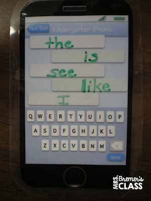 iPad iPod iPhone sight word texting activity freebie
