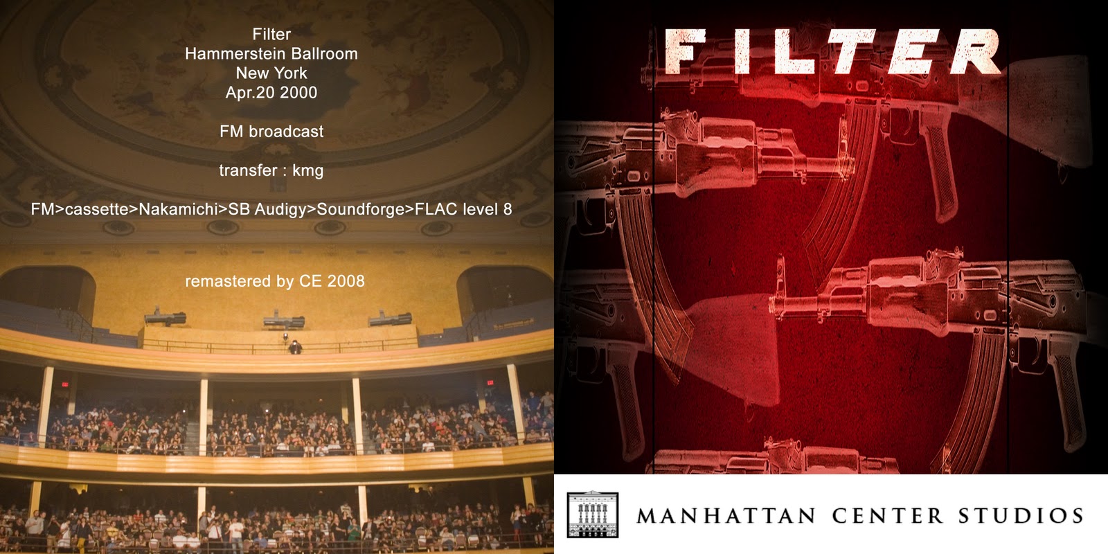 DARK CIRCLE ROOM Filter Hammerstein Ballroom, New York 20.04.2000