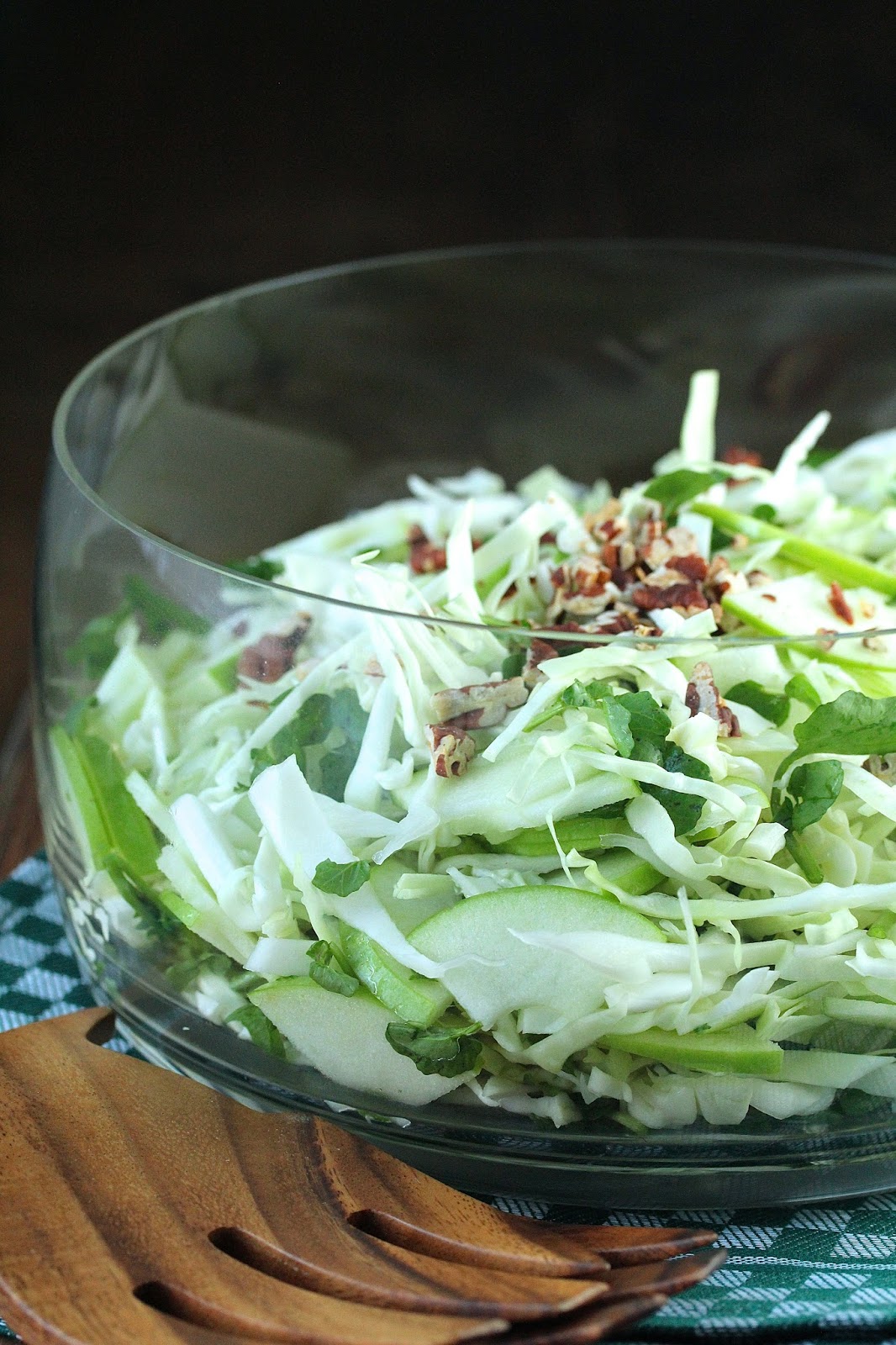 Green Cabbage, Apple, Fennel, Watercress, and Pecan Salad Karen's
