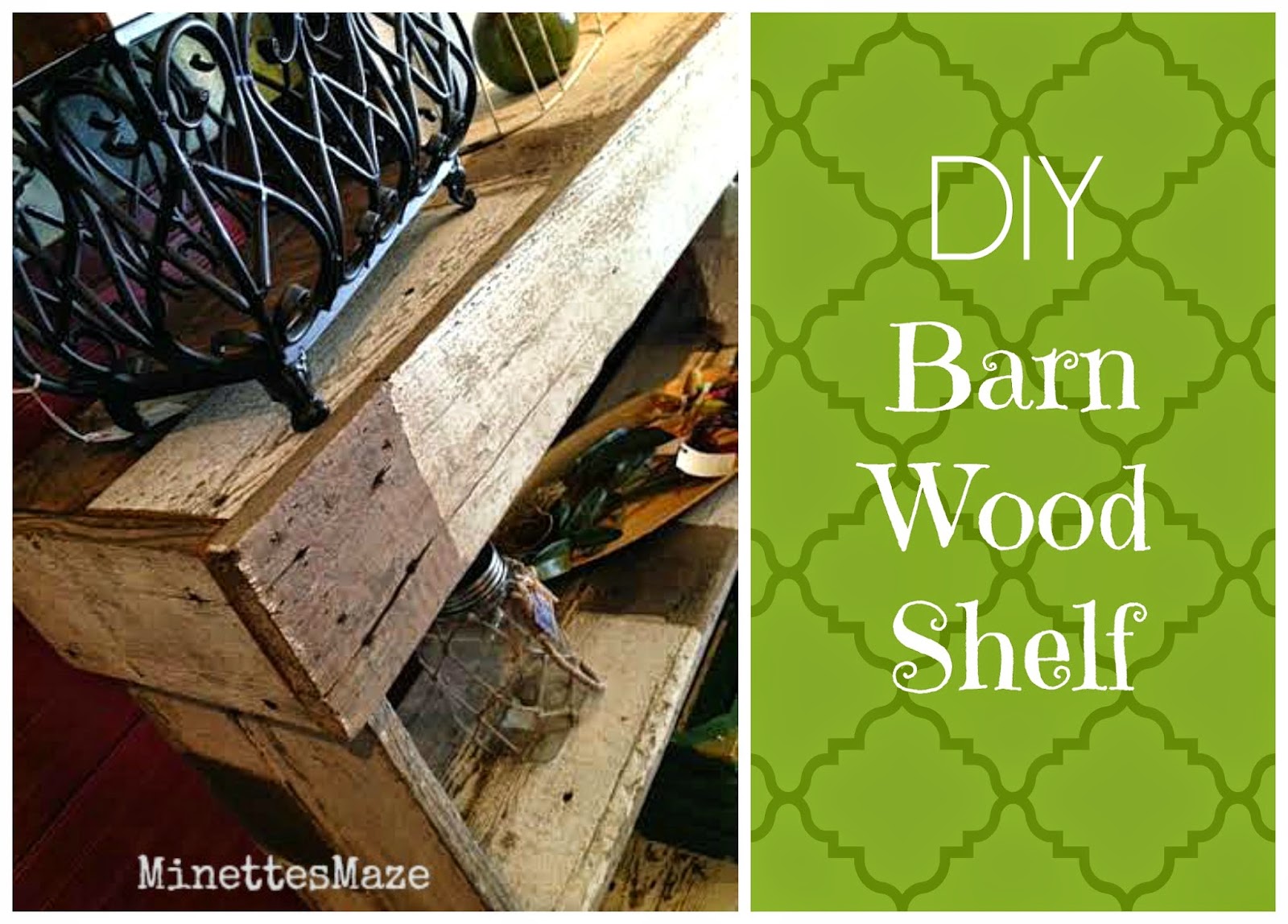 DIY Barn Wood Shelf