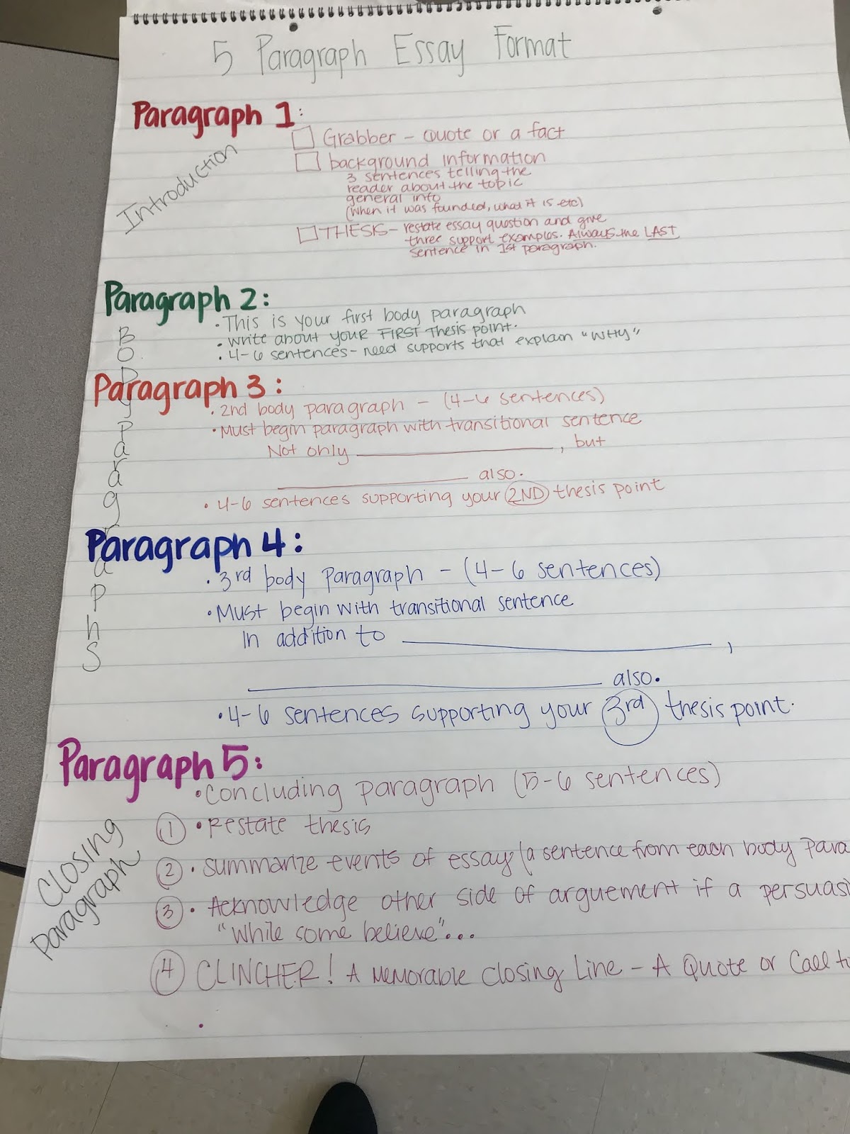 Christmas Essay In English How To Write A Thesis Paragraph For An Essay also Politics And The English Language Essay Essay Check List What You Need In Each Paragraph Importance Of English Language Essay
