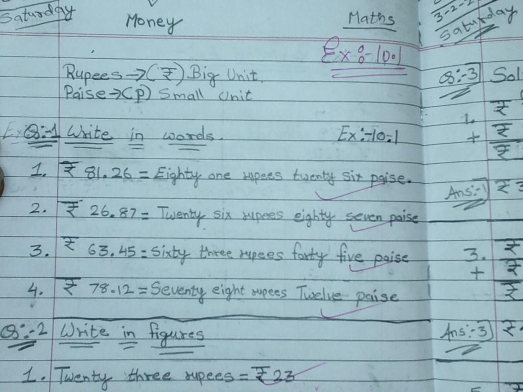 Maths Notebook And Textbook Work.