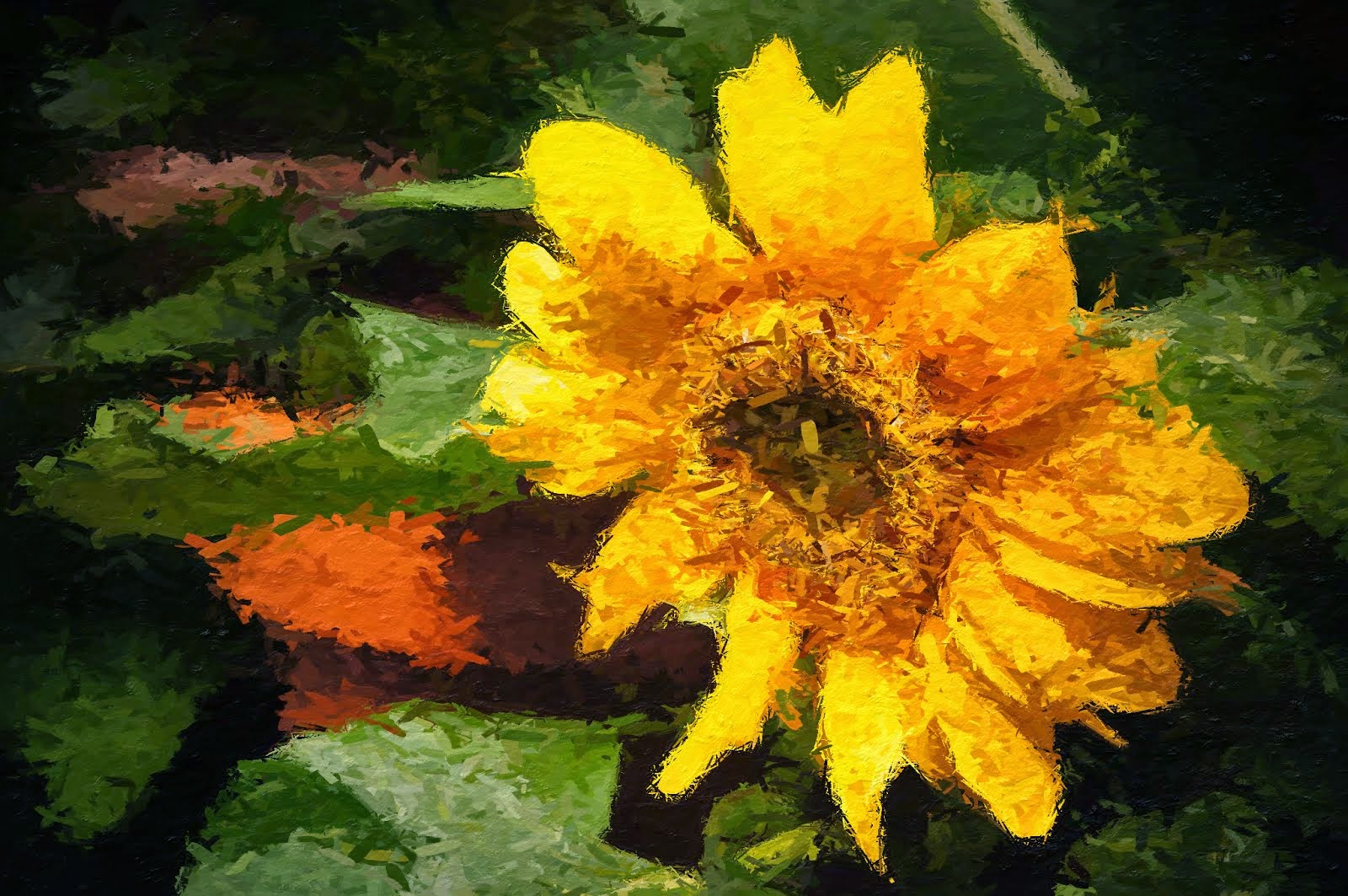 free downloadable sunflower painting