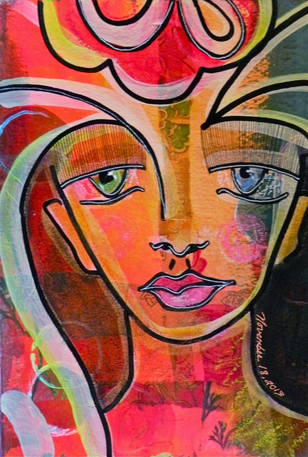 And earlier this week I managed these entries in my art journal. It's ...