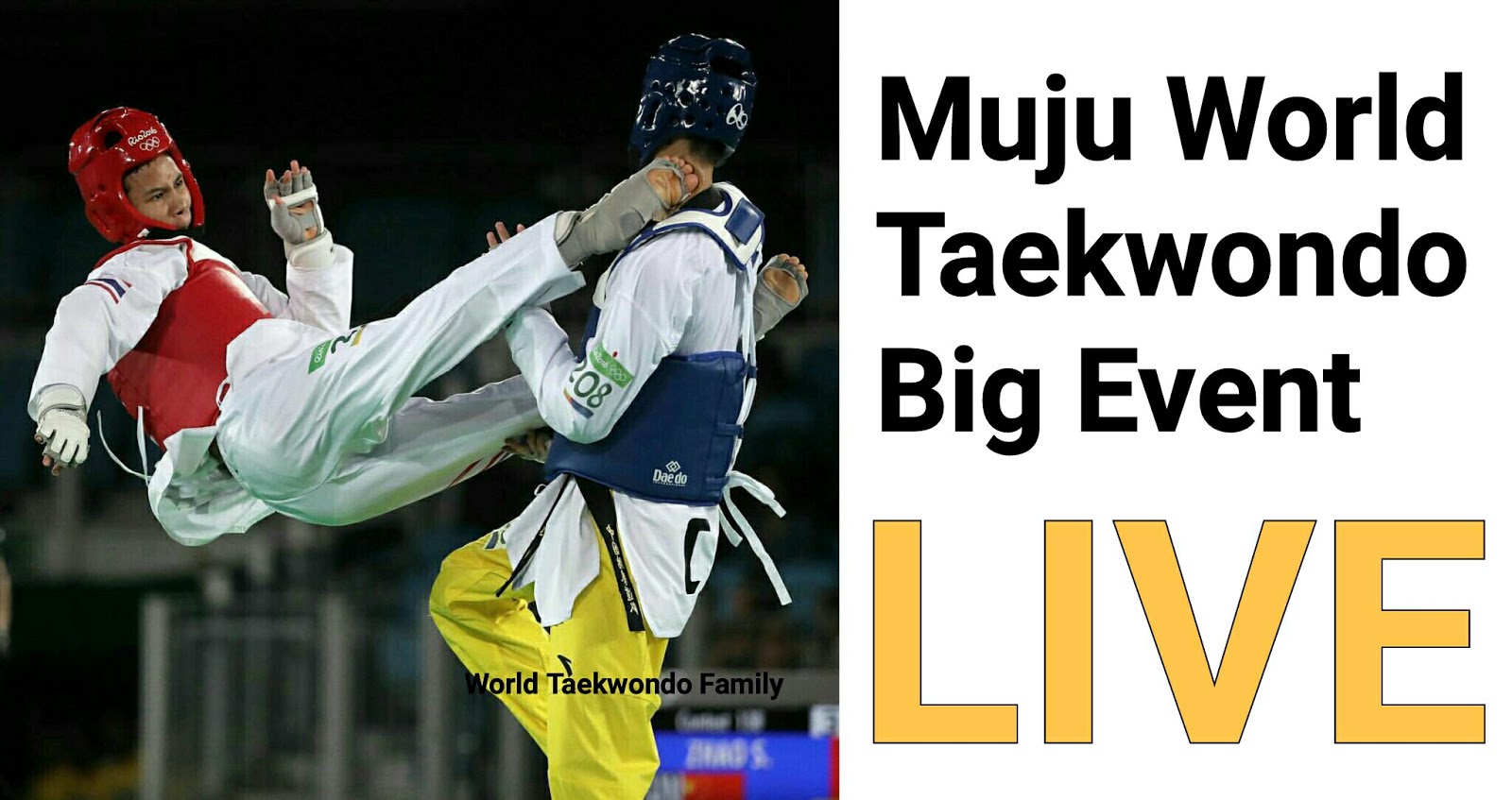 Here you can watch the World Taekwondo Championships in Muju 2017 (2017