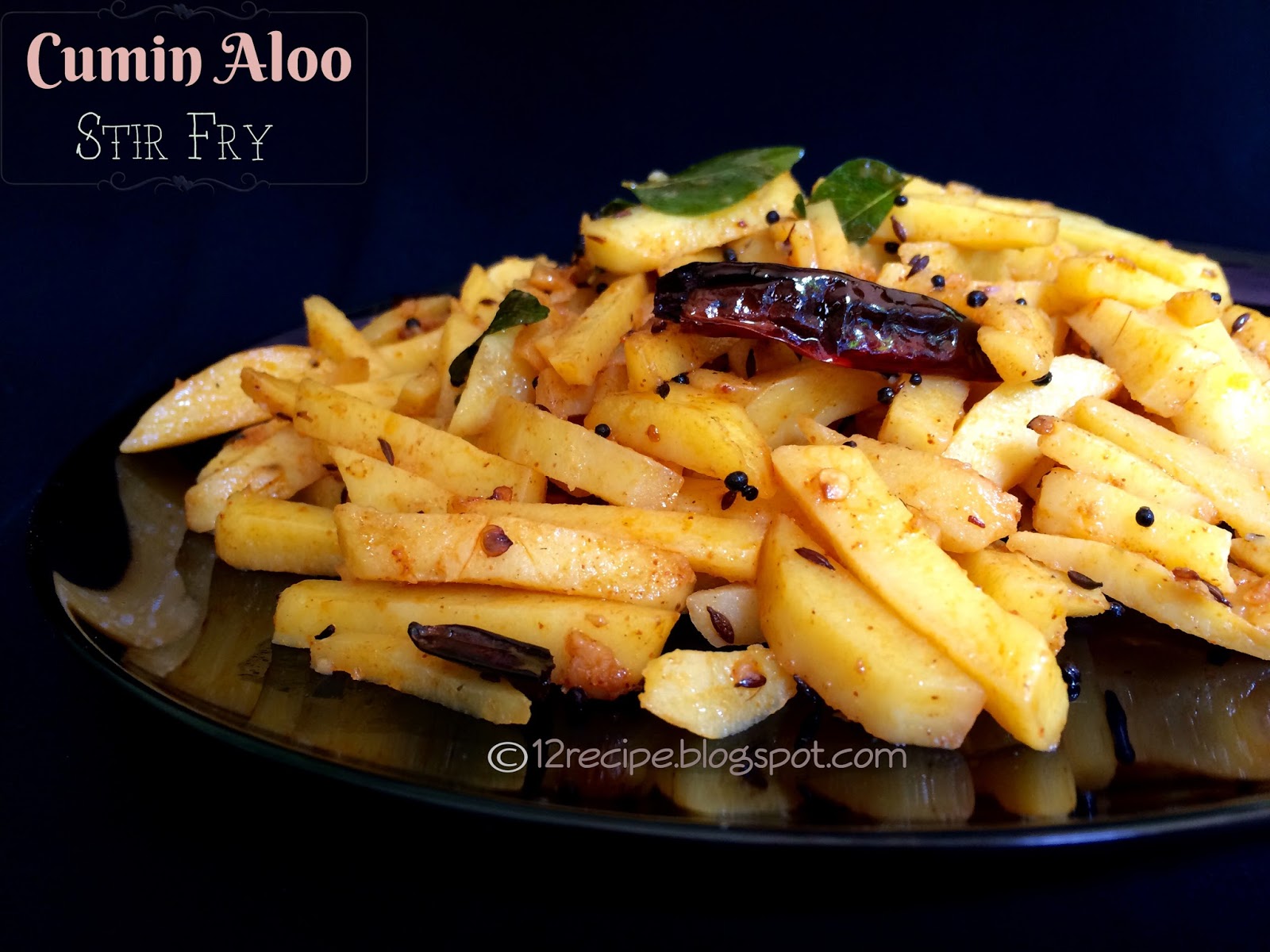 JeeraAloo (CuminPotato) Stir Fry Recipe Book