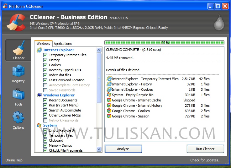 CCLEANER 4.15.4725. Windows business edition