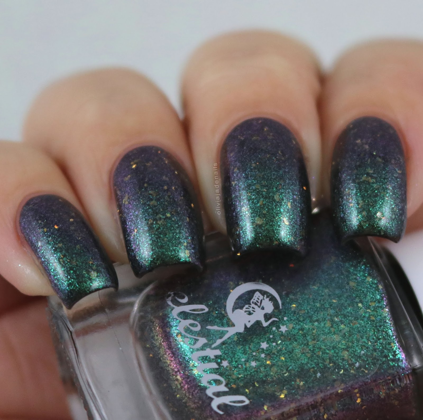 Celestial Cosmetics The Coat Hanger swatched by Olivia Jade Nails