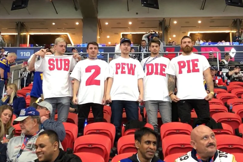 PewDiePie Supported At Super Bowl To Leave T-Series Behind by Mr Beast In the Battle Of YouTube Subscribers