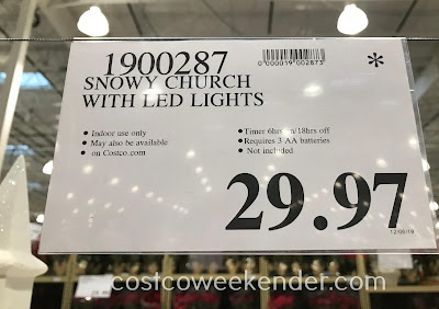 Deal for the Snowy Church with LED Lights at Costco