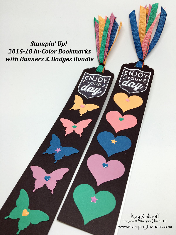 How to Make a Stampin' Up! InColor Bookmark, Includes How To Video