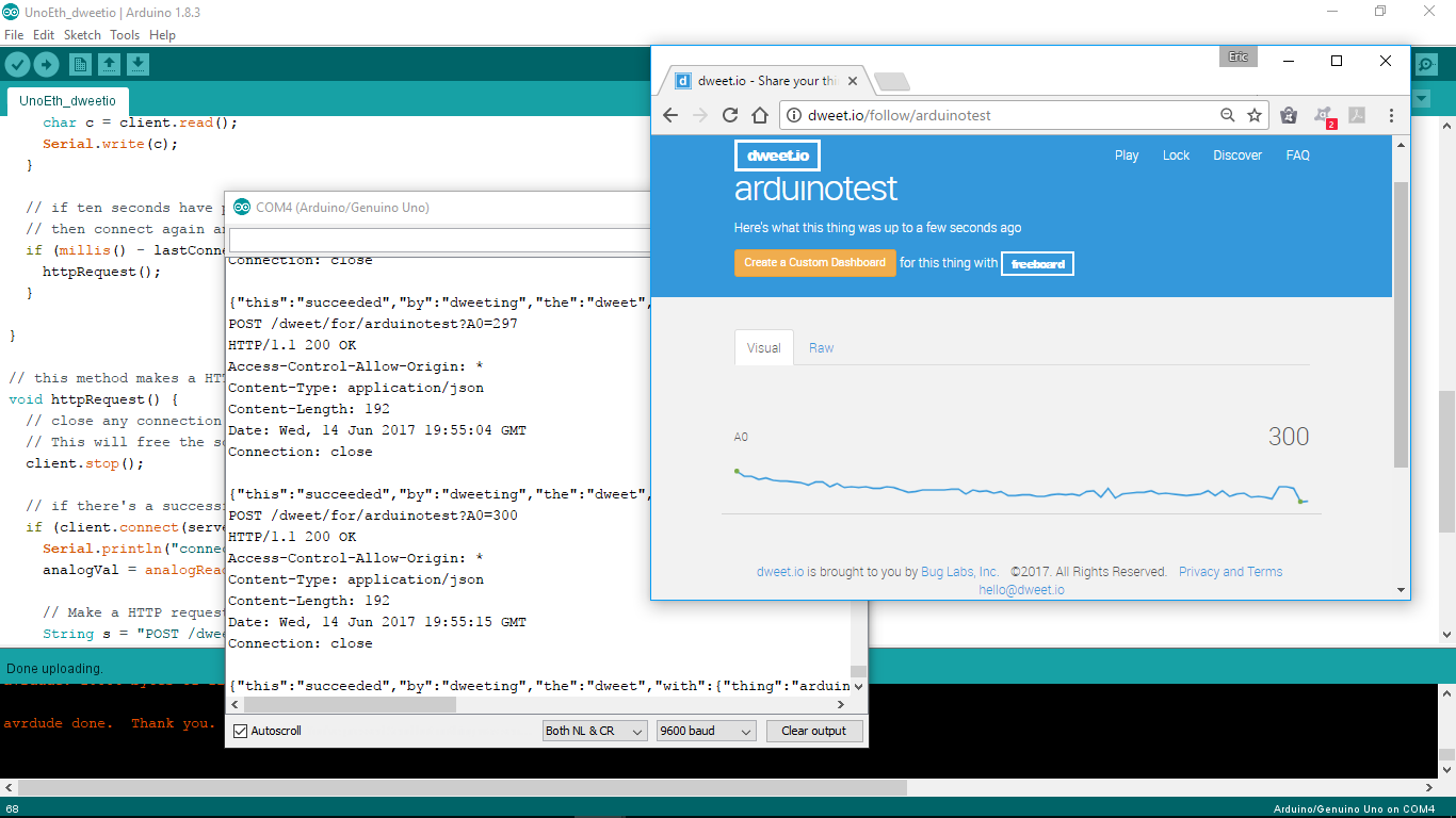 Arduino-er: IoT experience: Arduino Uno + Ethernet Shield send data to ...