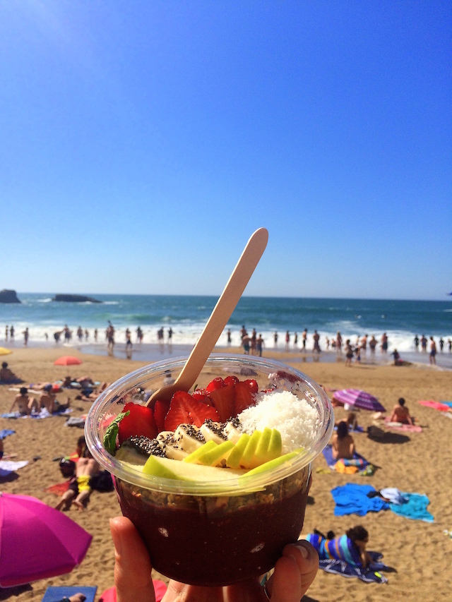 Açai bowl from Bali Bowls in Biarritz, france