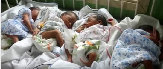 Photos: 22-year-old Ghanaian farmer whose wife gave birth to quadruplets is contemplating suicide