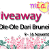 Senarai Peserta Giveaway Ole-Ole Brunei By Mialiana.com
