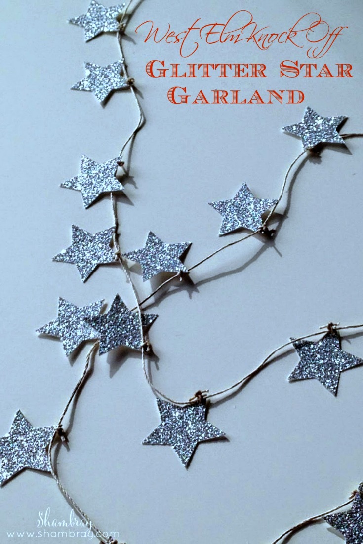 Shambray West Elm Knock Off Glitter Star Garland
