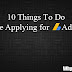 10 Things to do before applying for adsense
