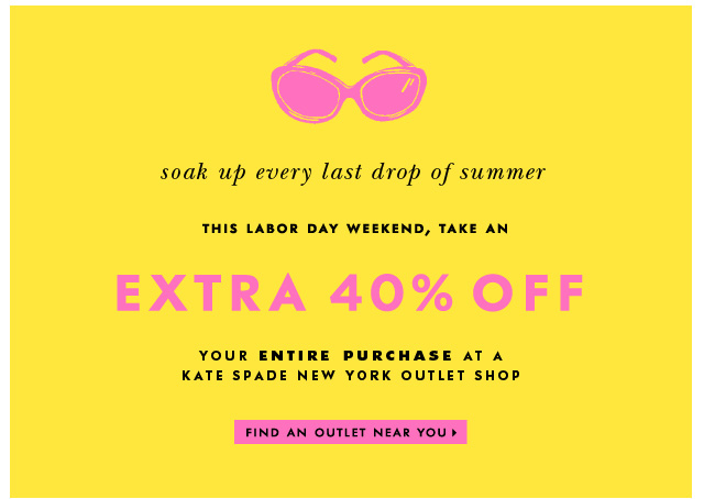 Kate Spade Labor Day Outlet Sale - Green Fashionista