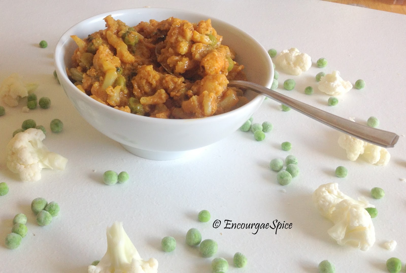 Encourage Spice Cauliflower Peas Kurma