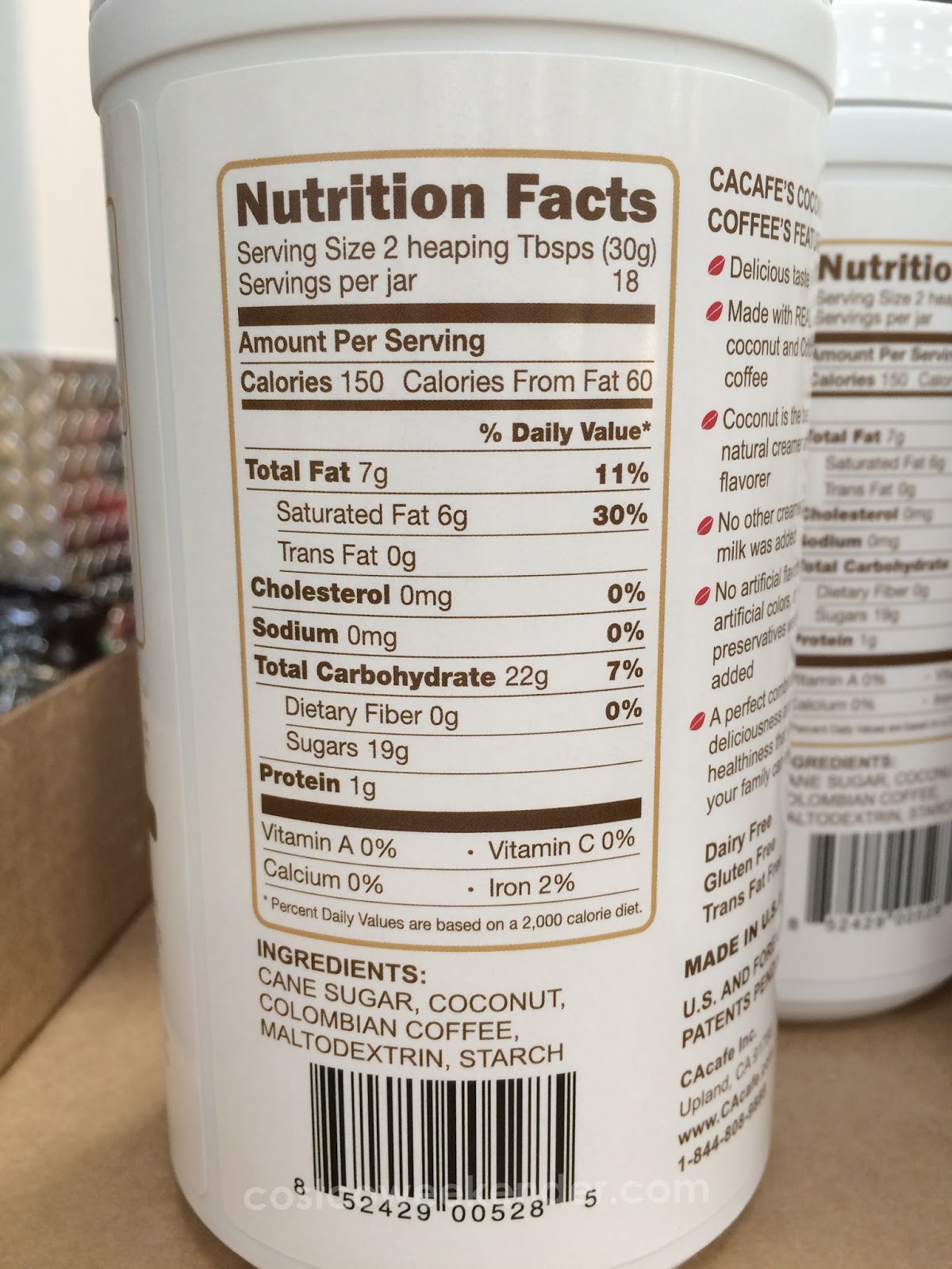 CAcafe Coconut Coffee Costco Weekender