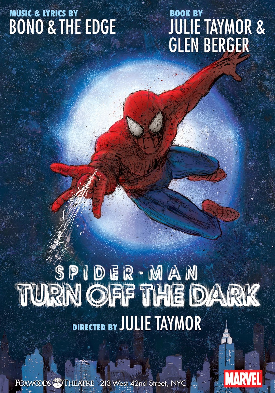 poster for the show Spiderman on Broadway