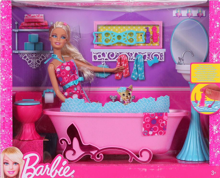 barbie bubbling shower