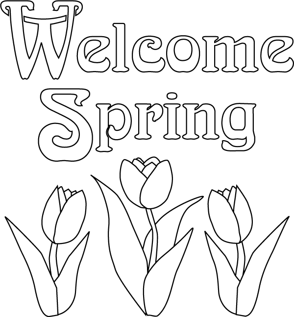 Free Printable Easy Spring Coloring Pages