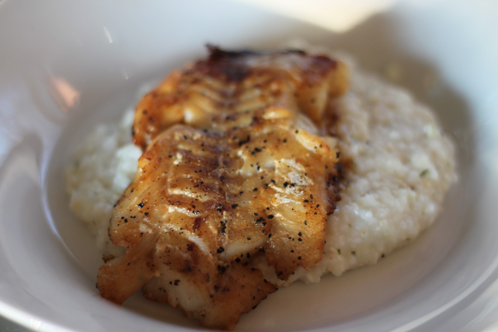 Pappardella SpiceRubbed Fish with Fancified Cheese Grits