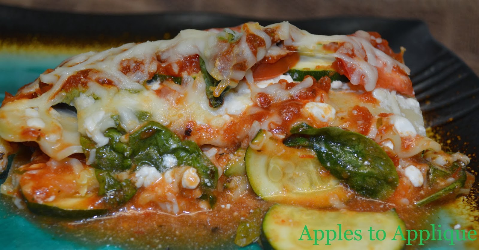 Apples to Applique: Fresh Vegetable Lasagna