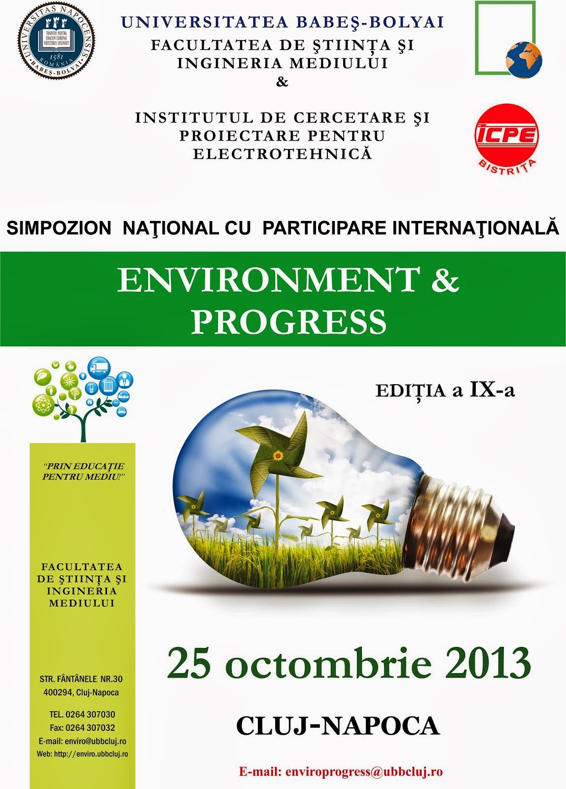 Simpozionul național cu participare internațională ”Environment & Progress”, Cluj-Napoca