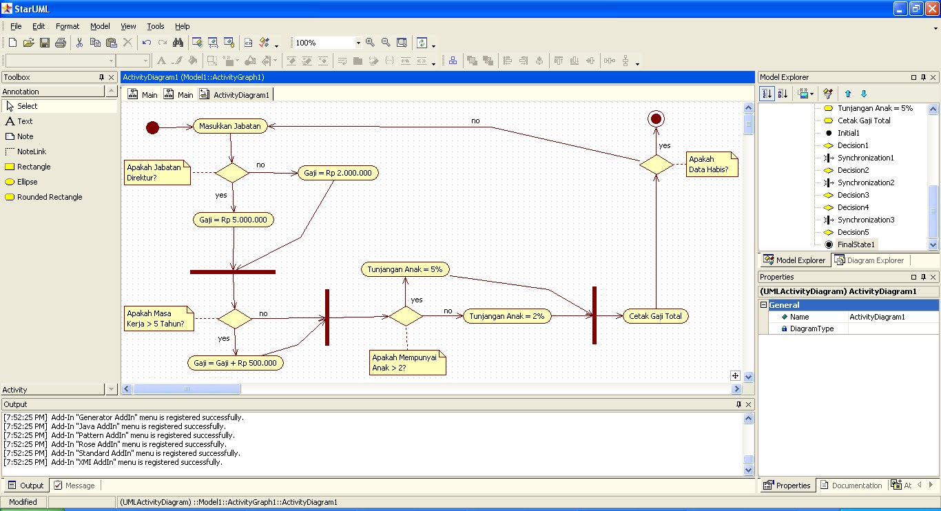 - Creative Learning -: Contoh Pembuatan Activity Diagram Pada Star UML