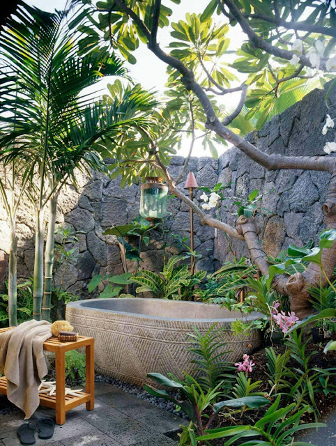 Tropical Outdoor Bathroom
