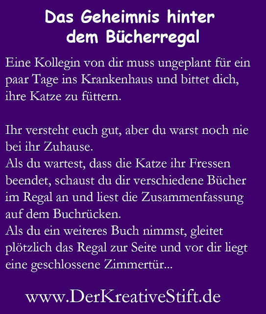 Schreibaufgabe 119: Das Geheimnis hinter dem Bücherregal