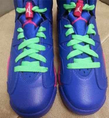 THE SNEAKER ADDICT: 2014 Air Jordan 6 VI Blue/Pink/Green 