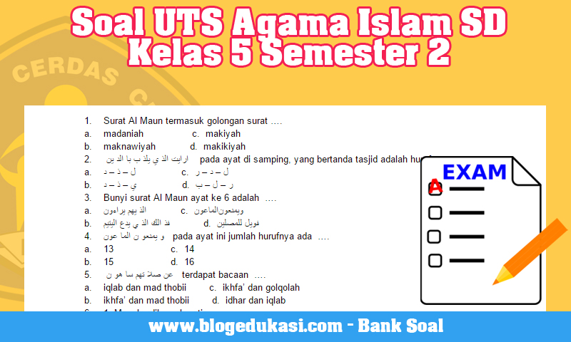 Contoh Soal UTS Agama Islam Kelas 5 Semester 2: Memahami Nilai-Nilai Luhur dalam Kehidupan Contoh Soal UTS Agama Islam Kelas 5 Semester 2: Memahami Nilai-Nilai Luhur dalam Kehidupan