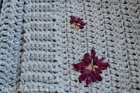 Crochet Cape with flowers by Over The Apple Tree