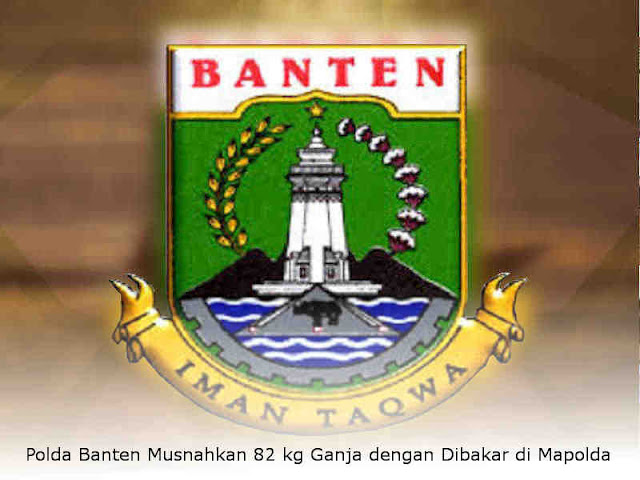 Polda Banten Musnahkan 82 kg Ganja dengan Dibakar di Mapolda Polda Banten Musnahkan 82 kg Ganja dengan Dibakar di Mapolda
