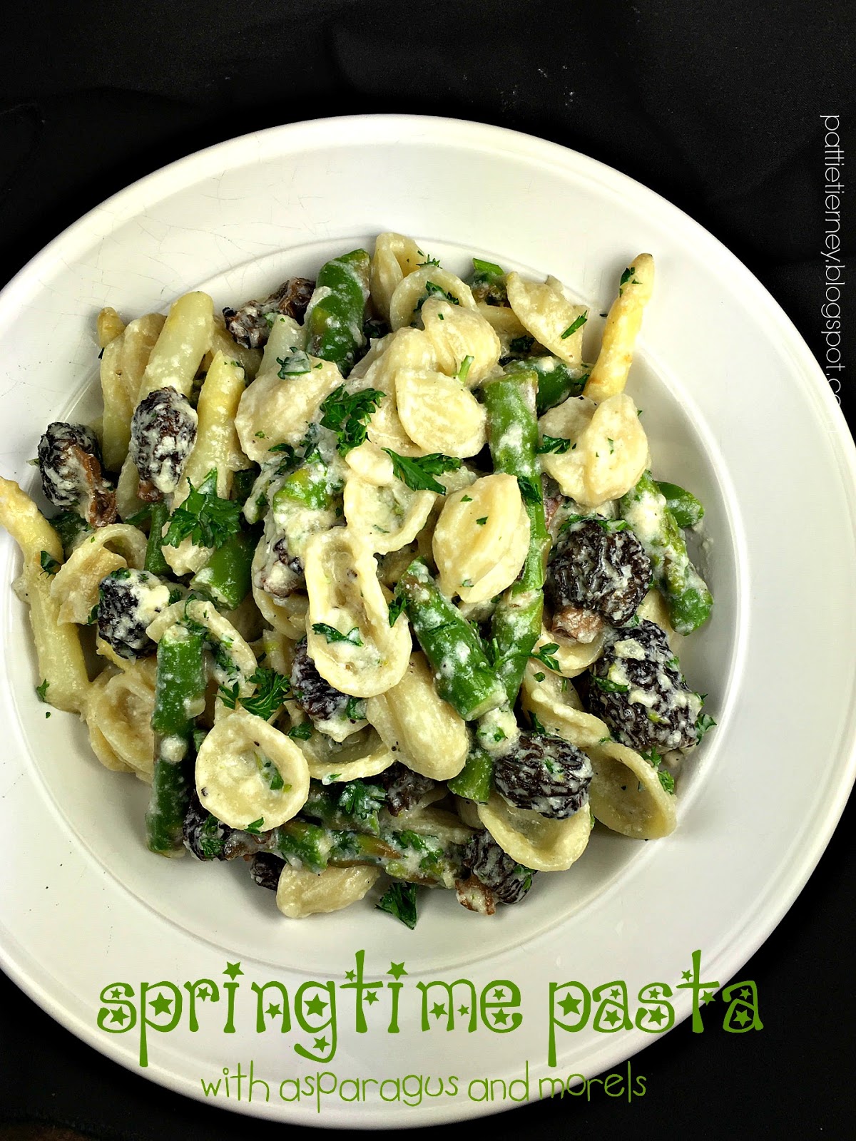 OllaPodrida Springtime Pasta with Asparagus and Morels