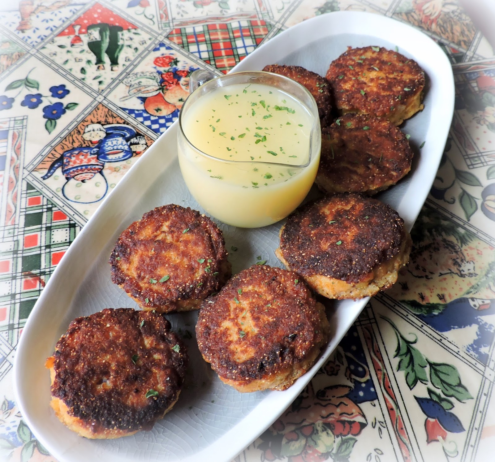 Lemon Sauced Salmon Cakes
