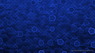 Blue Shines Pattern Shapes Of Circles And Flowers Background Design