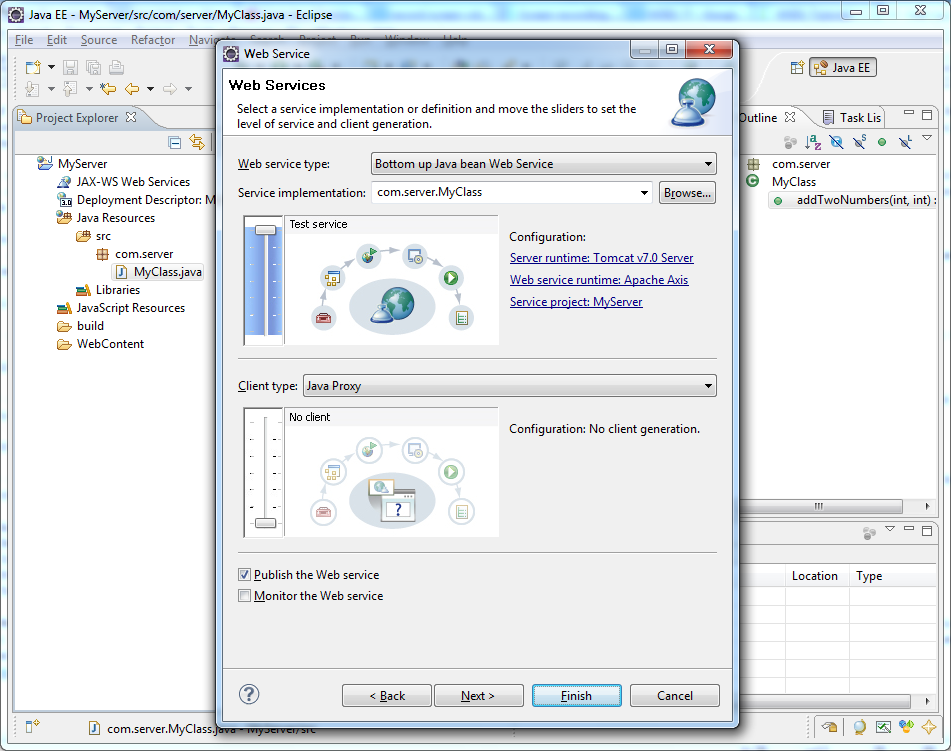 Simple  Service using SOAP Java Discover