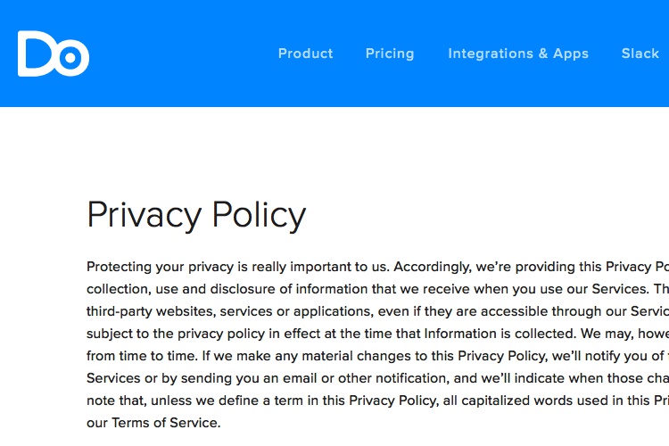 Privacy Policy templates in PDF format