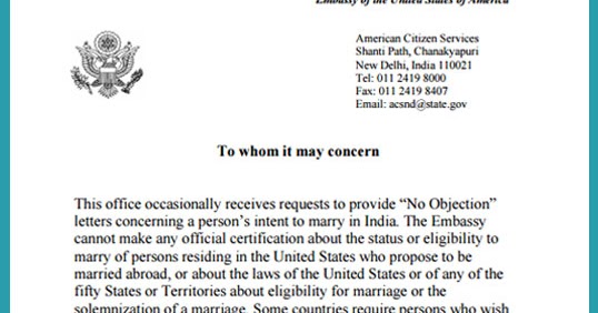 affidavit for no objection certificate