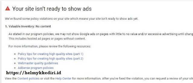 Aturan baru google adsense add site review