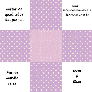 Lila con Lunares Blancos y Lazo Rojo: Cajas para Primera Comunión para Imprimir Gratis. Lila con Lunares Blancos y Lazo Rojo: Cajas para Primera Comunión para Imprimir Gratis.