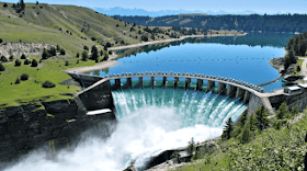 Hyro-power generation natural dam