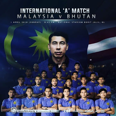 Malaysia Vs Bhutan (1 April 2018 ) - Live Streaming dan Keputusan Perlawanan Malaysia Vs Bhutan (1 April 2018 ) - Live Streaming dan Keputusan Perlawanan