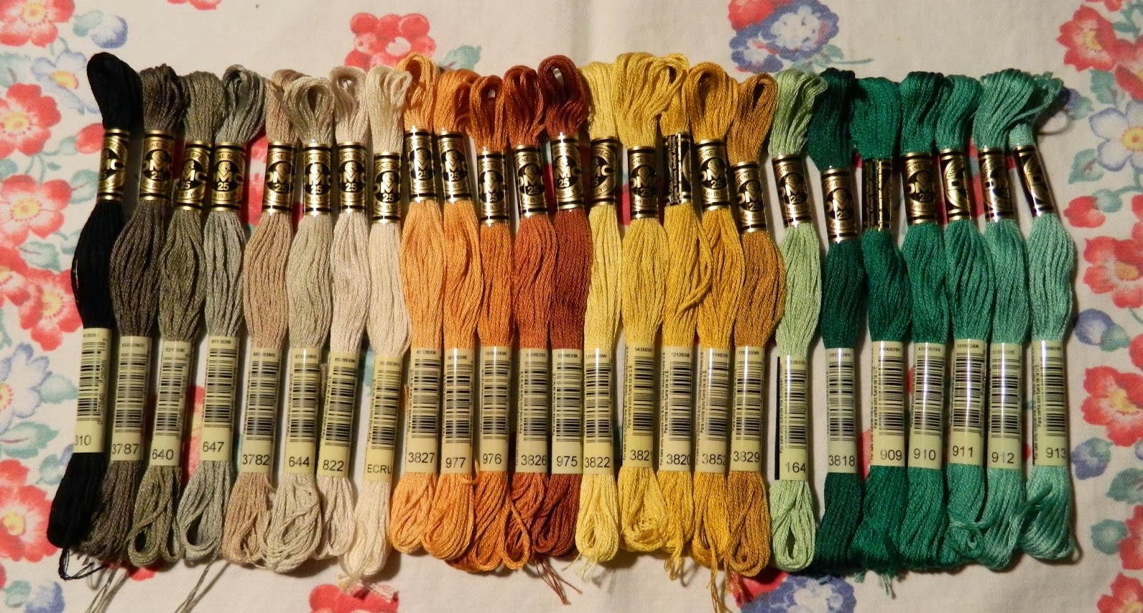 Color My World New Embroidery Floss and Garage Sale Finds