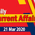 Kerala PSC Daily Malayalam Current Affairs 21 Mar 2020